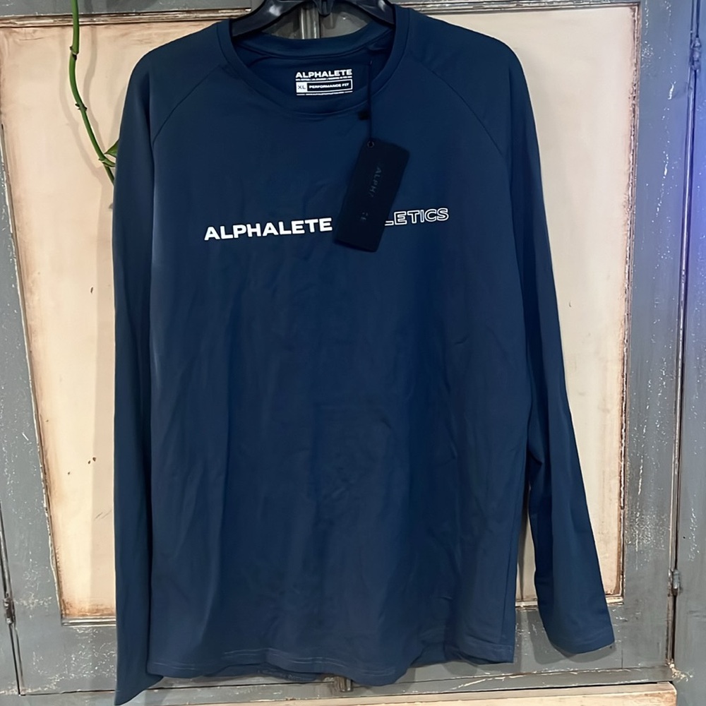 NWT Alphalete Navy Long-Sleeve Top